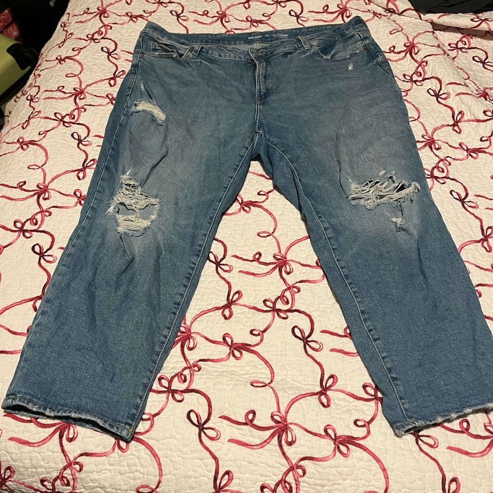 Old Navy Women's high rise OG Straight medium wash Jeans